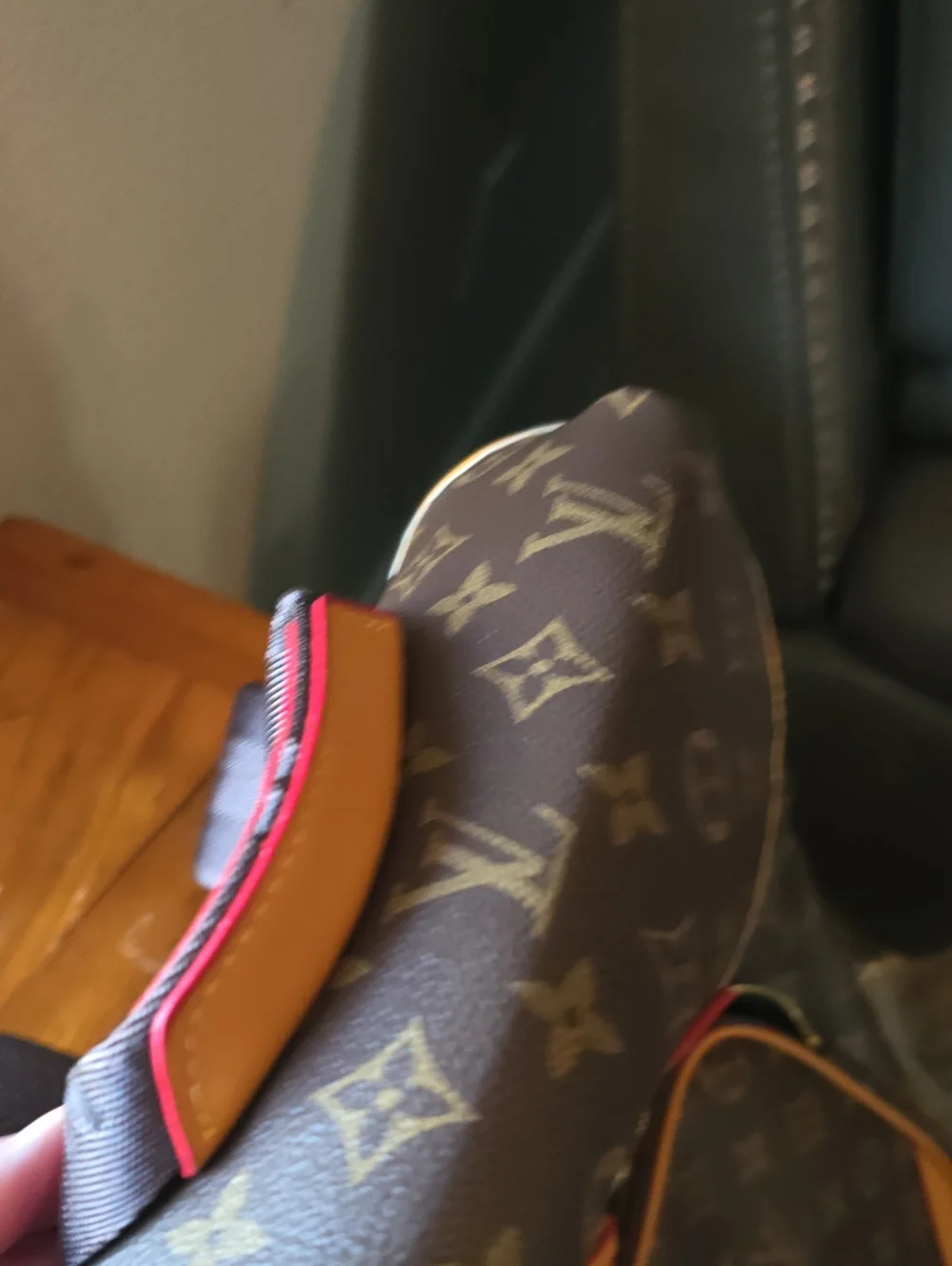 Louis Vuitton Brown Monogram Backpack with Tan Trim